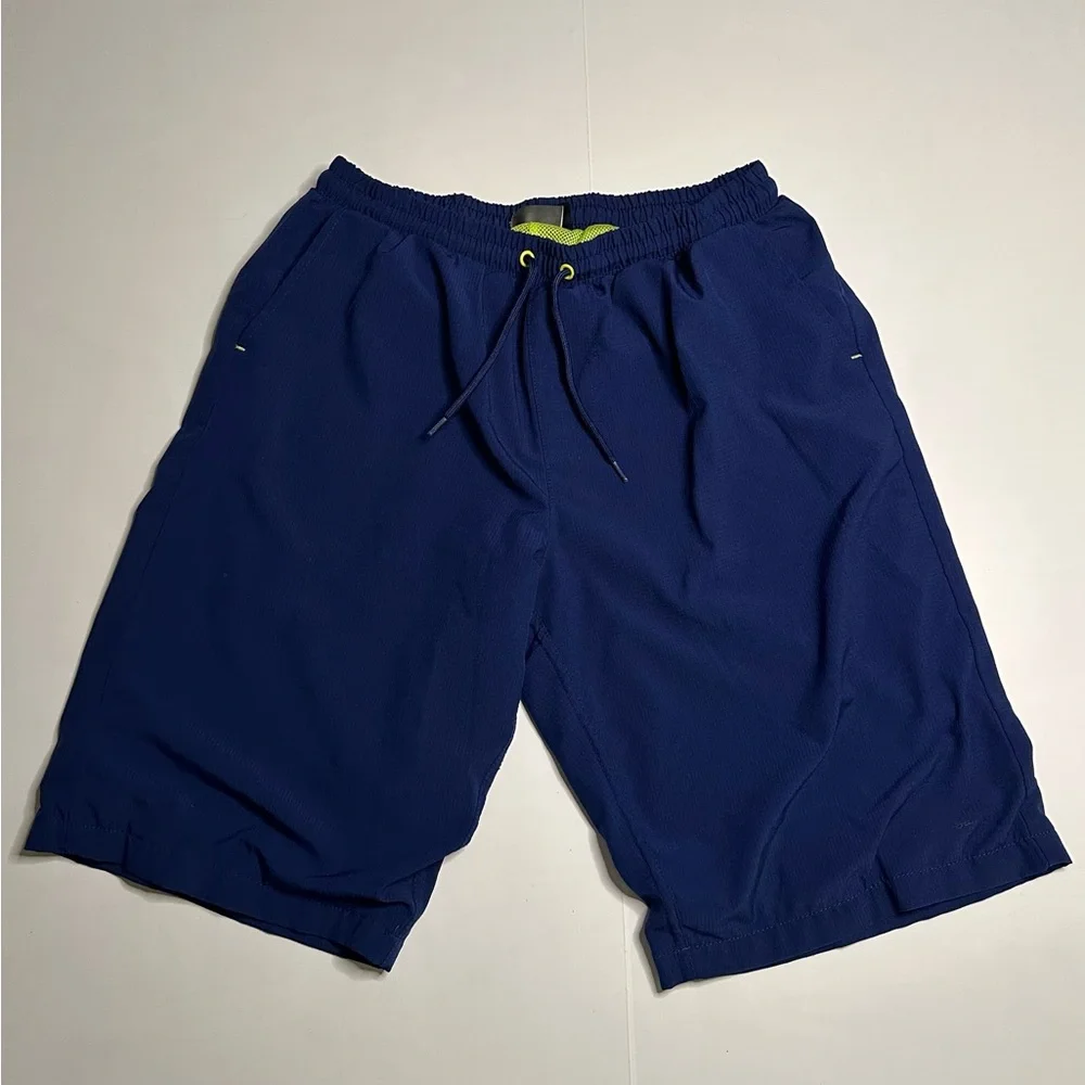 Eddie Bauer‎ Boys Swim Trunks XL 18/20 Pockets Blue Green